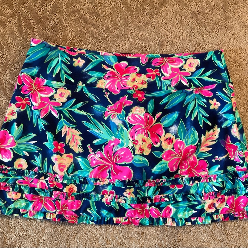 Aryeh Pink and Green Floral Mini Skort